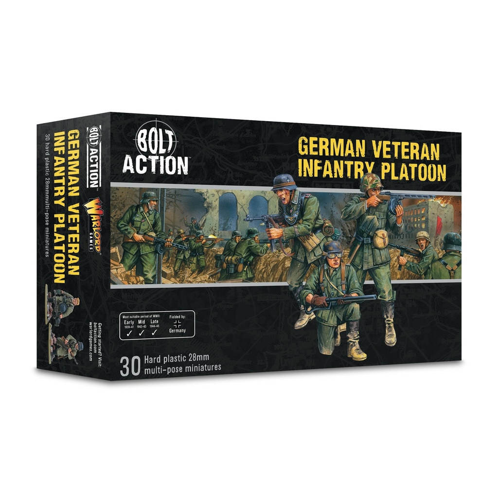 Bolt Action : German Veteran Infantry Platoon │ Early-Mid-Late