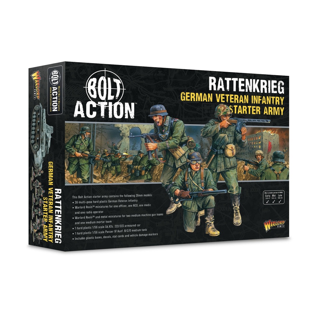 Bolt Action : "Rattenkrieg" German Veteran Infantry Starter Army │ Early - Mid - Late