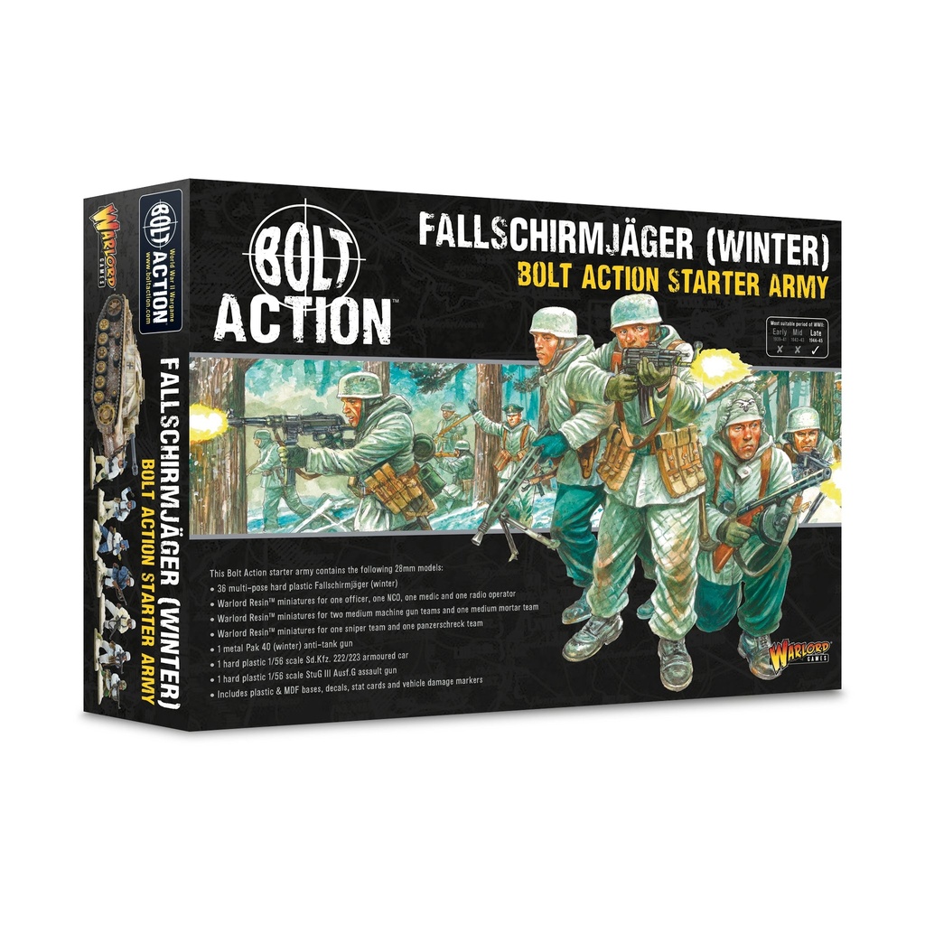 [WLG 402612102] Bolt Action : Fallschirmjäger (Winter) Starter Army