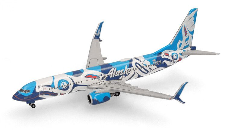 Herpa : Boeing 737-800 Alaska Airlines Xáat Kwáani (Salmon People) [1/500]