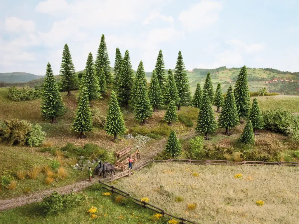 [NOC 26825] Noch : 25 Sapins rouges modèles