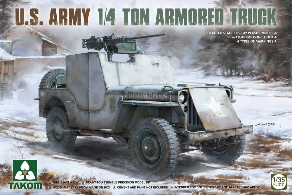 [TAK 2131] Takom: U.S. Army 1/4 ton Armored Truck (Gepantserde Jeep) (1:35) │ Ref. 2131