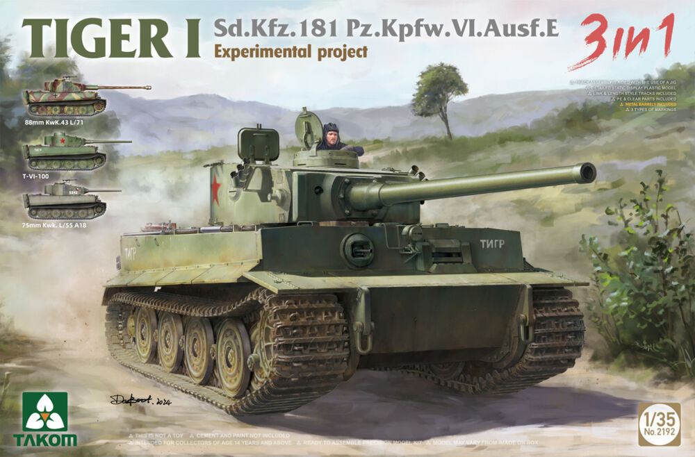[TAK 2192] Takom : Sd.Kfz.181 Pz.Kfw.VI.Ausf.E Tiger I Experimental Project 3 in 1