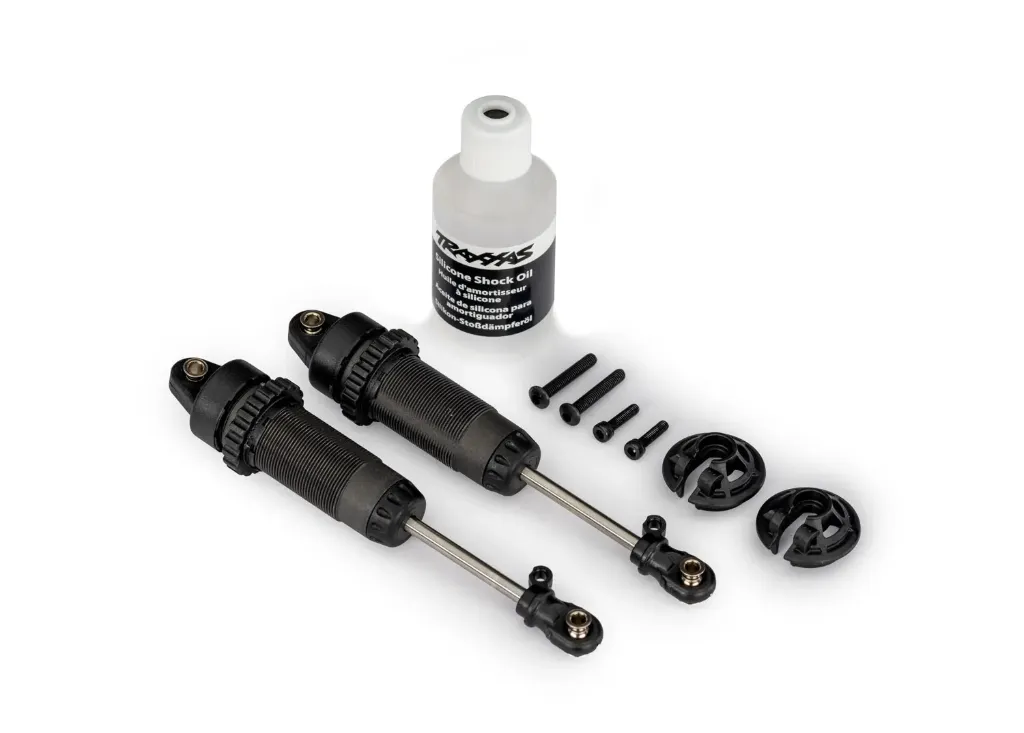 Traxxas :  Shocks, GTR xx-long (gray) (assembled) (2) (without springs)