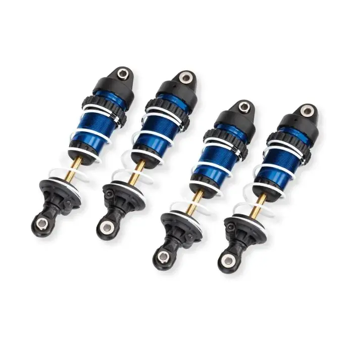 [TAX 10765-BLUE] Traxxas : Shocks, GTR long, blue-anodized, PTFE-coated bodies with TiN shafts (assembled with springs) (4) [TRX10765-BLUE]