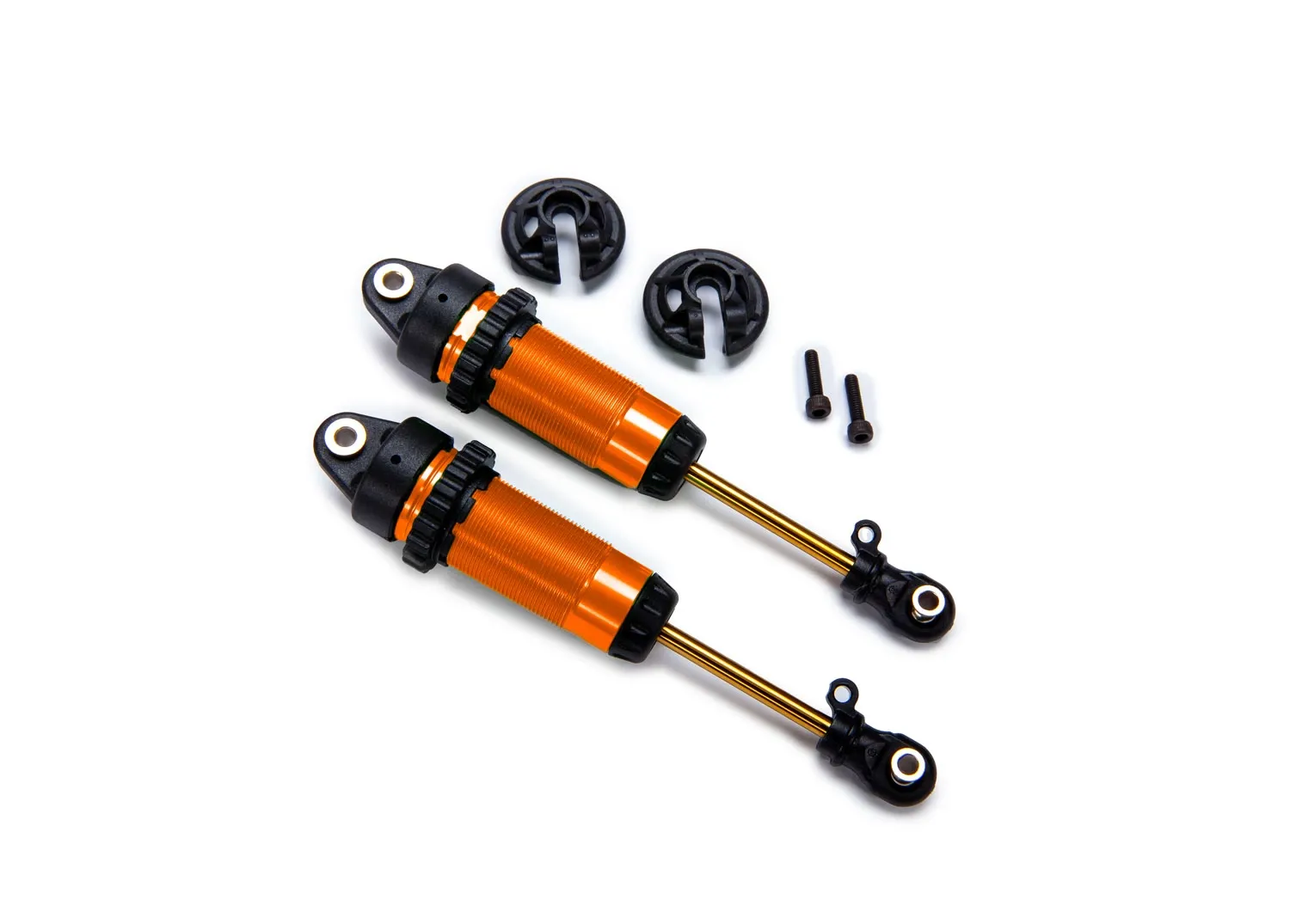[TAX 7462-ORNG] Traxxas : Shocks, GTR xx-long orange-anodized, PTFE-coated bodies with TiN shafts (fully assembled, without springs) (2) [TRX7462-ORNG]