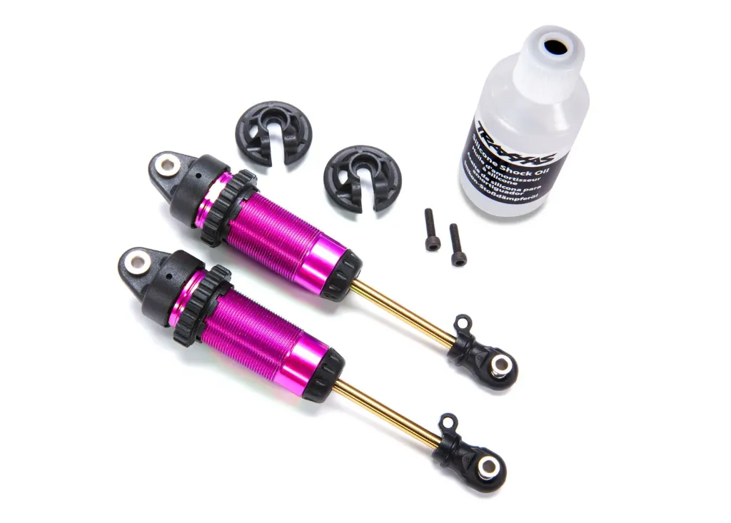 [TAX 7462-PINK] Traxxas : Amortisseurs GTR XX-Long Shocks Anodisé Rose (2pcs) [TRX7462-PINK]