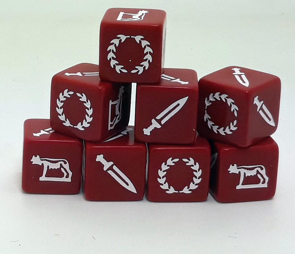 [QWS  SD15] Saga l'Age d'Hannibal : Set de dés Romains Antiques (Romains)