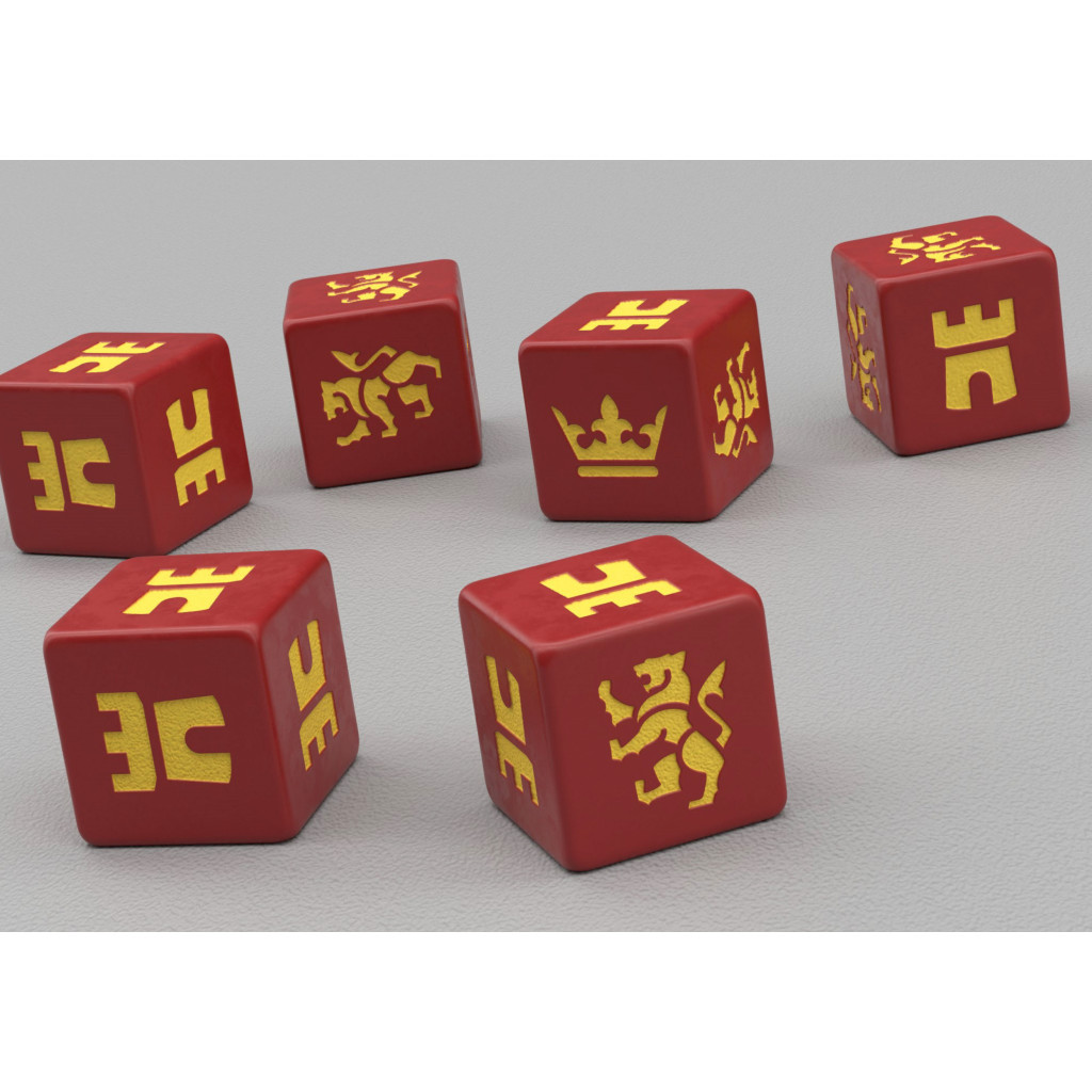 [QWS SD19] Saga l'Age de la Chevalerie : Set de dès rouges