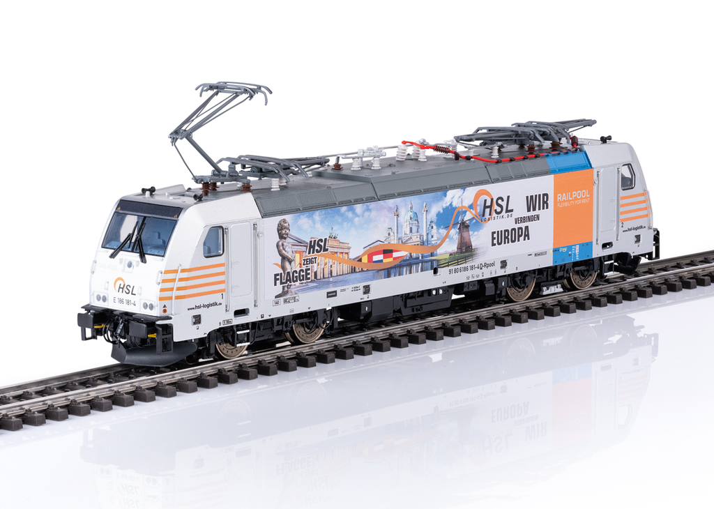 Märklin : Locomotive Électrique (#BR186) Privé Railpool HSL │ AC Digital Sons Époque VI HO - 1/87 (Réf : 38803)