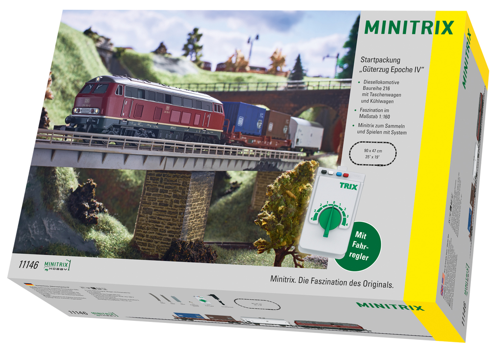 [MII 11146] Minitrix : Boite départ Analogique BR216 - wagons