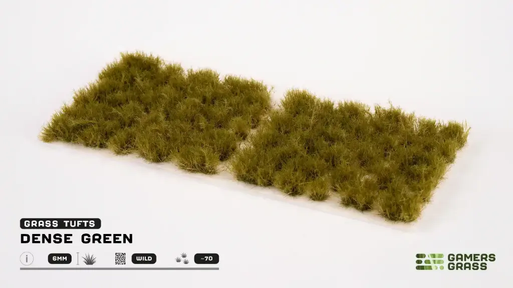 Gamers Grass : Dense Green 6mm (Wild) │ Touffes d'Herbes