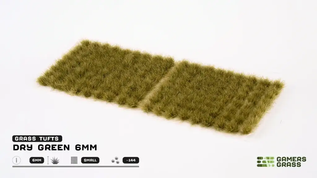 Gamers Grass : Dry Green 6mm (Small) │ Touffes d'Herbes