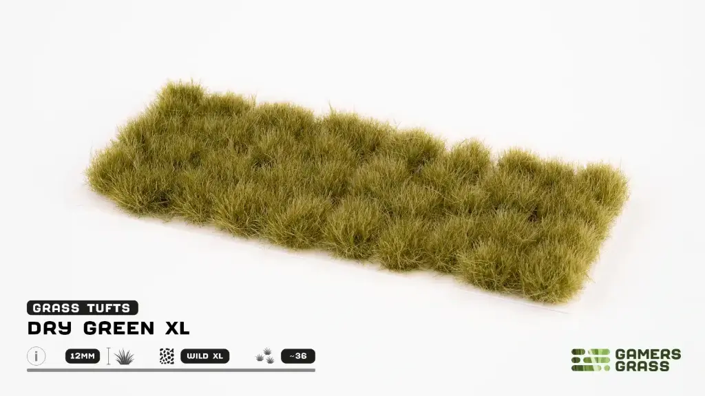 Gamers Grass : Dry Green XL 12mm │ Touffes d'Herbes