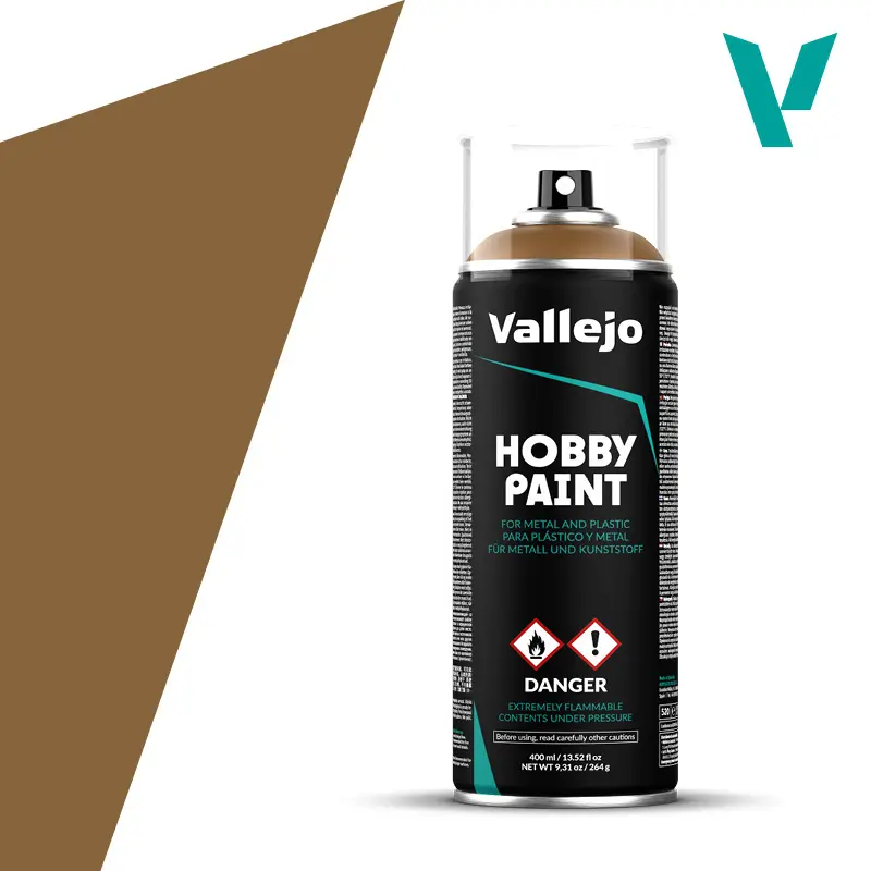 Vallejo : Spray Acrylique "Leather Brown" (400ml)