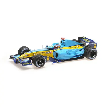 Minichamps : Renault R25 │ No.5 Fernando Alonso F1 Brésil 2005 3ème - World Champion [1/18]