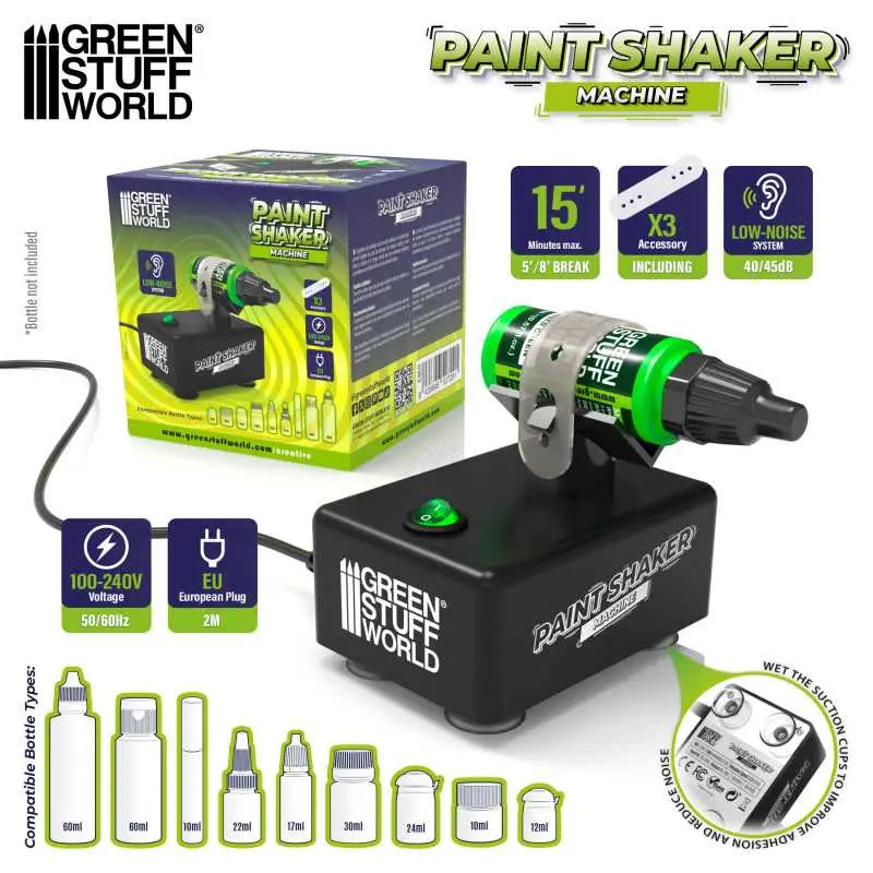 [GSW 5369] Green Stuff World : Agitateur de Peinture Électrique Paint Shaker Machine (3200 tr/min / Prise UE)