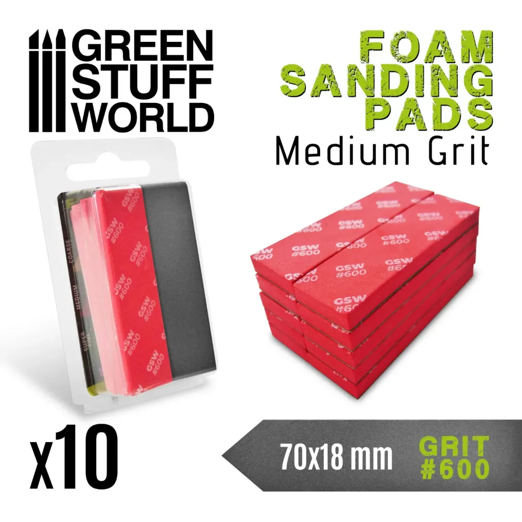 [GSW 10771] Green Stuff : Eponge Abrasive Grain 600 (10pcs)