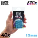 Green Stuff : Gemmes en plastique 12mm - Bleu clair 