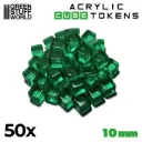 Green Acrylic Cube tokens