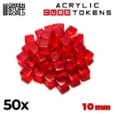 Red Acrylic Cube tokens