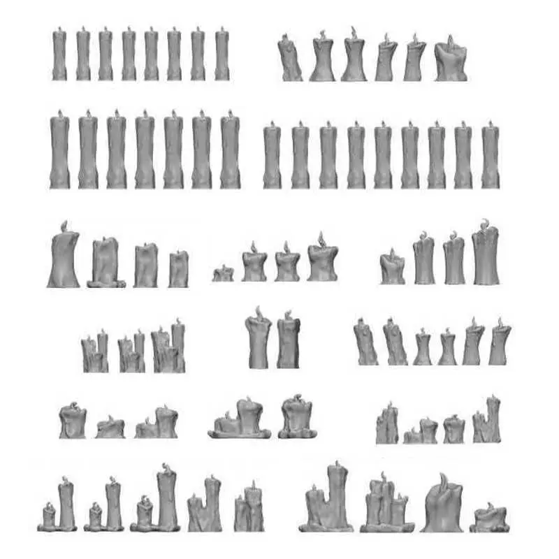 [GSW 2104] Green Stuff : Bougies (70pcs)(1/48) │ Dungeon & Fantasy Series • Resin Bits
