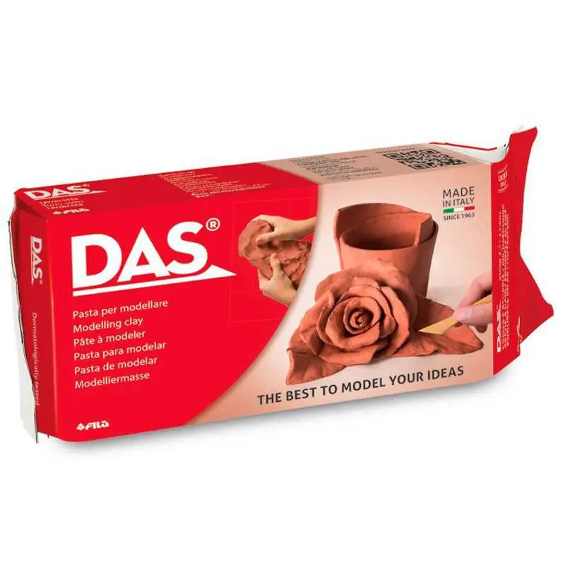 [GSW 2335] DAS : Argile Auto-Durcissante Terracotta (Pain de 500g)