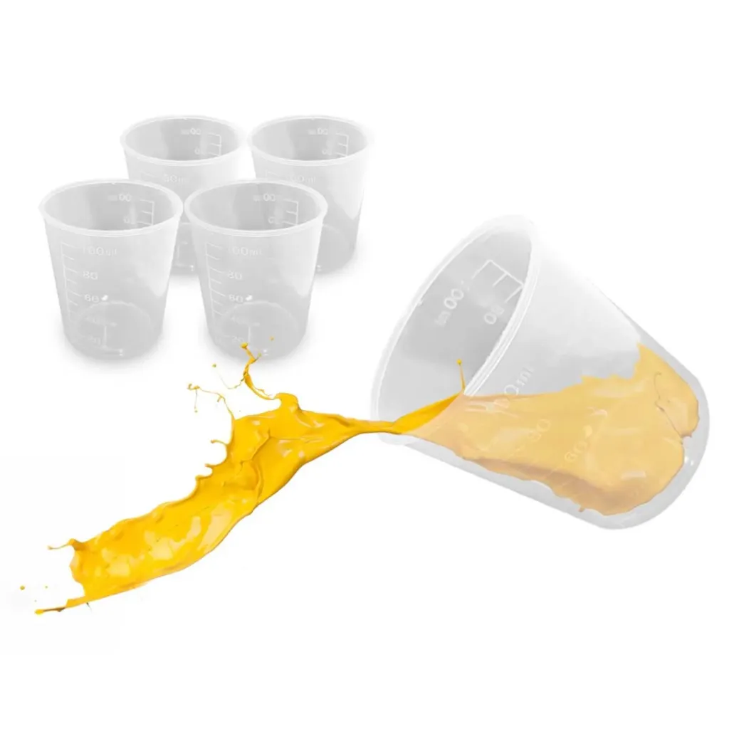 [GSW 2453] Green Stuff World: 5x Flexible Silicone Measuring Cups (100ml) │ Mixing & Resin Prep
