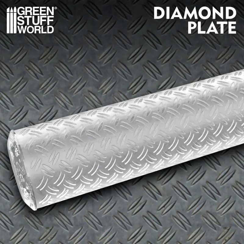 [GSW 2509] Green Stuff : Rouleau à Texturer "Diamond Plate"