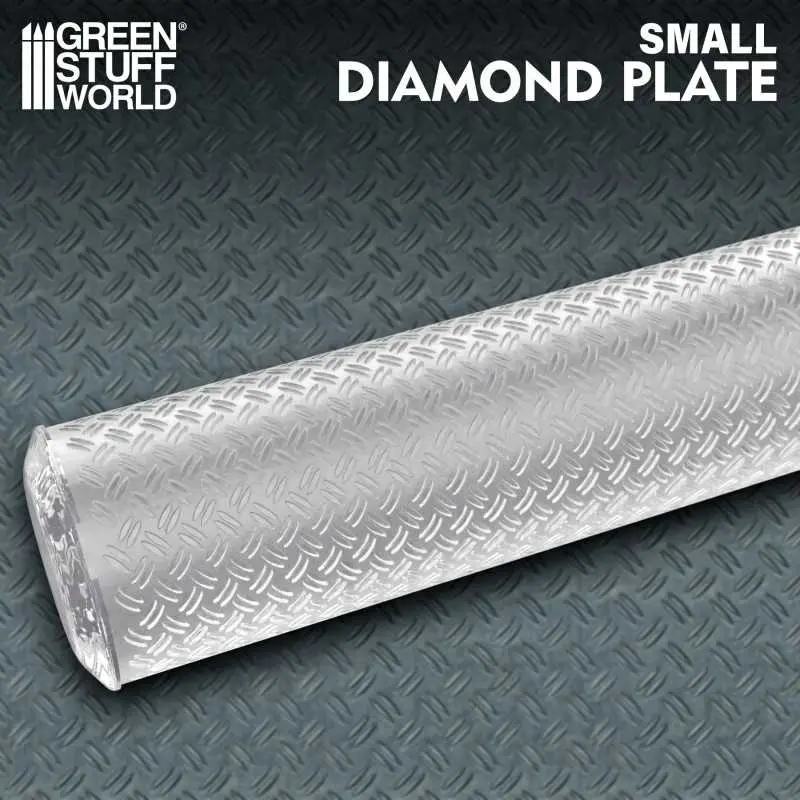 [GSW 2510] Green Stuff : Rouleau à Texturer "Diamond Plate" (Small)