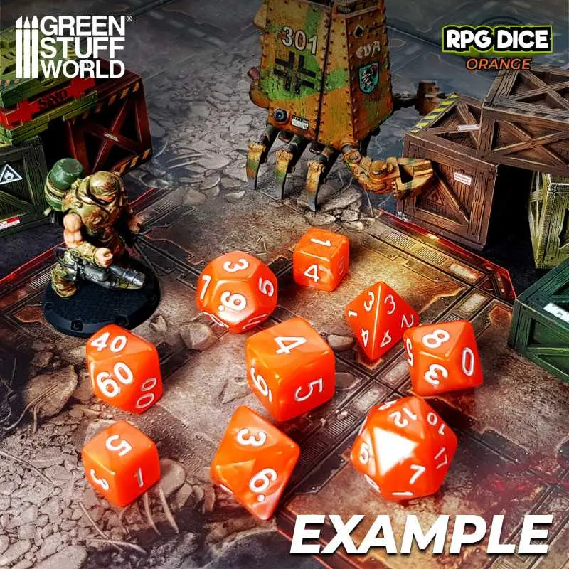 Green Stuff : 36x D6 12mm Dés de Jeu - Orange 