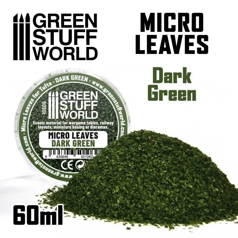 [GSW 10606] Green Stuff : Micro Leaves - Dark Green Mix