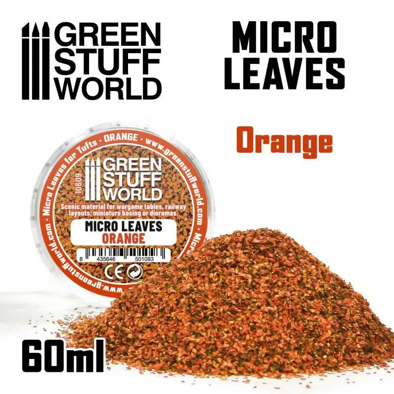 [GSW 10609] Green Stuff : MICRO FEUILLES - Mélange orange