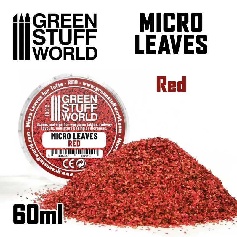[GSW 10612] Green Stuff : MICRO FEUILLES - Mélange rouge 