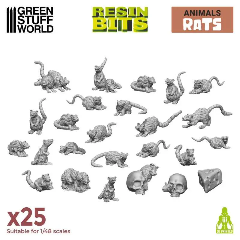 [GSW 3508] 3D printed set - Small Rats