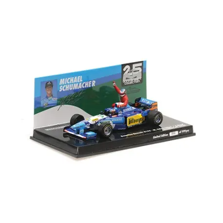 Minichamps : Benetton Renault B195 with Figurine Jean Alesi │ No.1 F1 Grand Prix du Canada 1995 - Michael Schumacher [1/43]