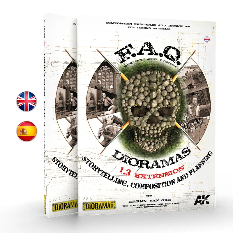 [AK 8150] AK Interactive : Extension de Guide pour la création de Dioramas "F.A.Q. 1.3 - Composition et aménagement" [ENG]