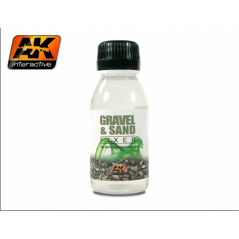 [AK AK118] AK Interactive: Gravel & Sand Fixer 100ml │ Ref. AK118