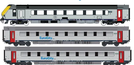 [LSM 43059DC] Lsmodels : Voitures I11 Eurocity (Pilote -2°-2°)