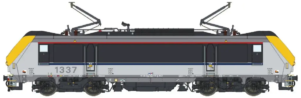 Lsmodels : Locomotive électrique 1337 Blanche  B-Logistics SNCB-NMBS 