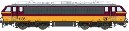 LSModels : Locomotive électrique (#11XX) SNCB-NMBS - Rouge et jaune │ AC Digital [Précommande]