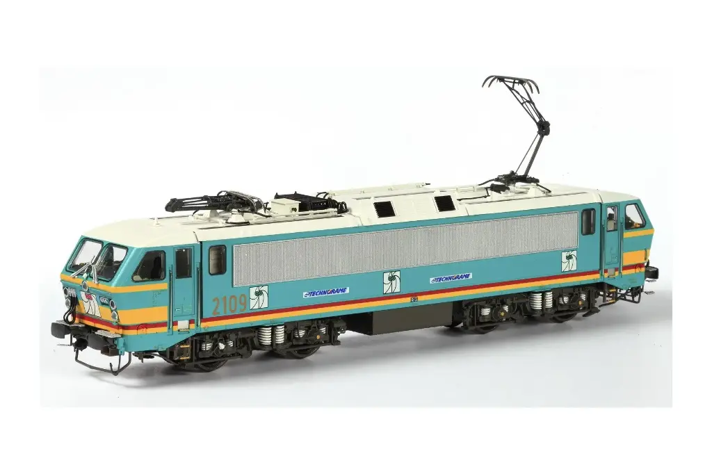 Lsmodels : Locomotive électrique 2109 Turquoise - Ligne Jaune et rouge 1° Série Technorame SNCB - NMBS AC  Sound