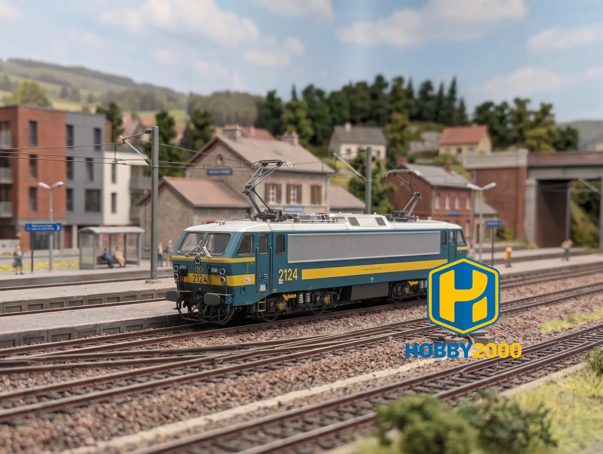LS Models : Locomotive Électrique (#2124) de la SNCB-NMBS Bleu et Jaune │ DC Digital Sons Époque VI HO - 1/87 (Réf : 12074DCS)