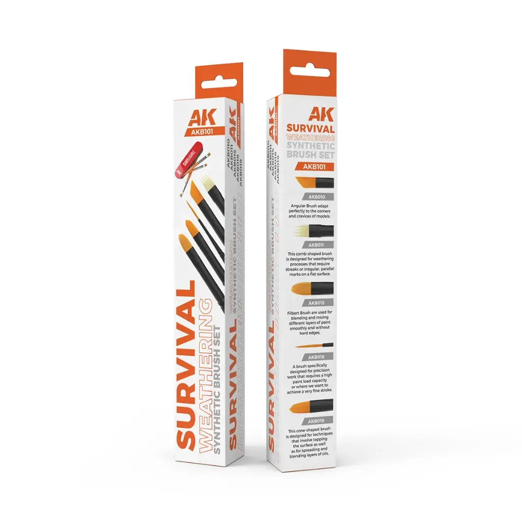 Ak : Survival Weathering Brushes Set (5Pcs)