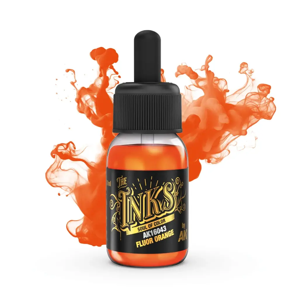 [AK AK16043] Ak : Fluor Orange (30ml) │ The Inks