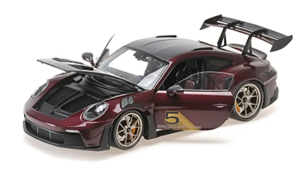 Minichamps : Porsche 911 GT3 RS 2024 Purple with Gold wheels . [1/18]