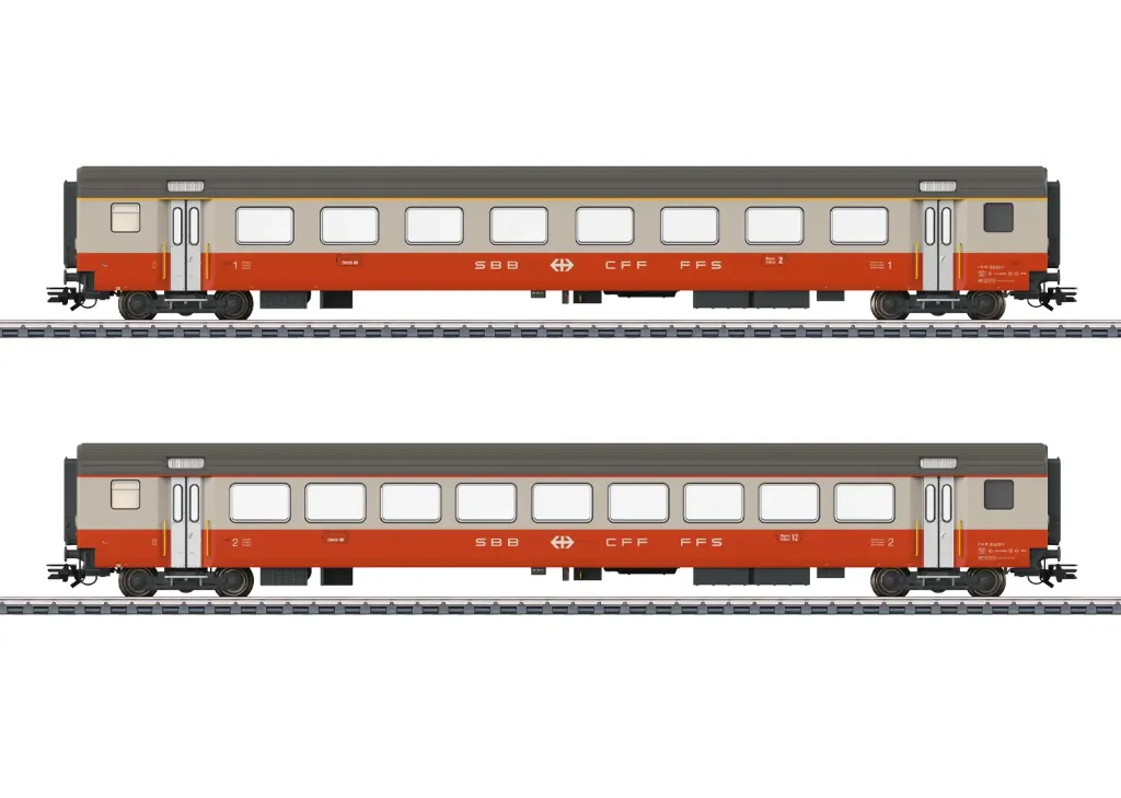 [MKN 42191] Marklin : Voitures voyageurs Swiss Express avec éclairage AC SBB Epoque IV
