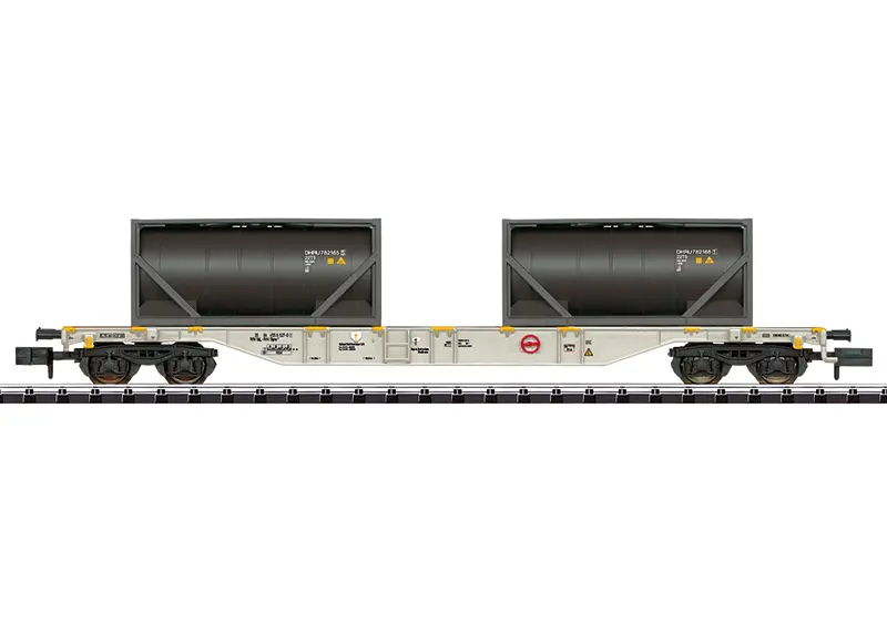Minitrix : Wagon porte containeur citernes