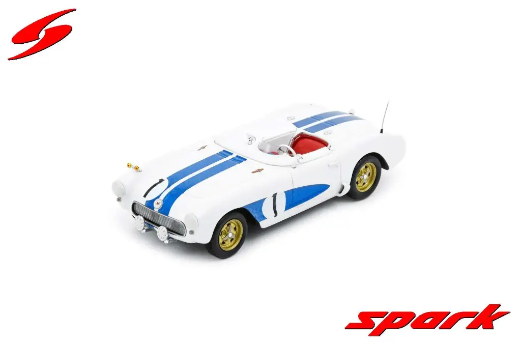Spark model : Chevrolet Corvette C1 No.1 9th 12H Sebring 1956  J. Fitch - W. Hansgen [1/43]