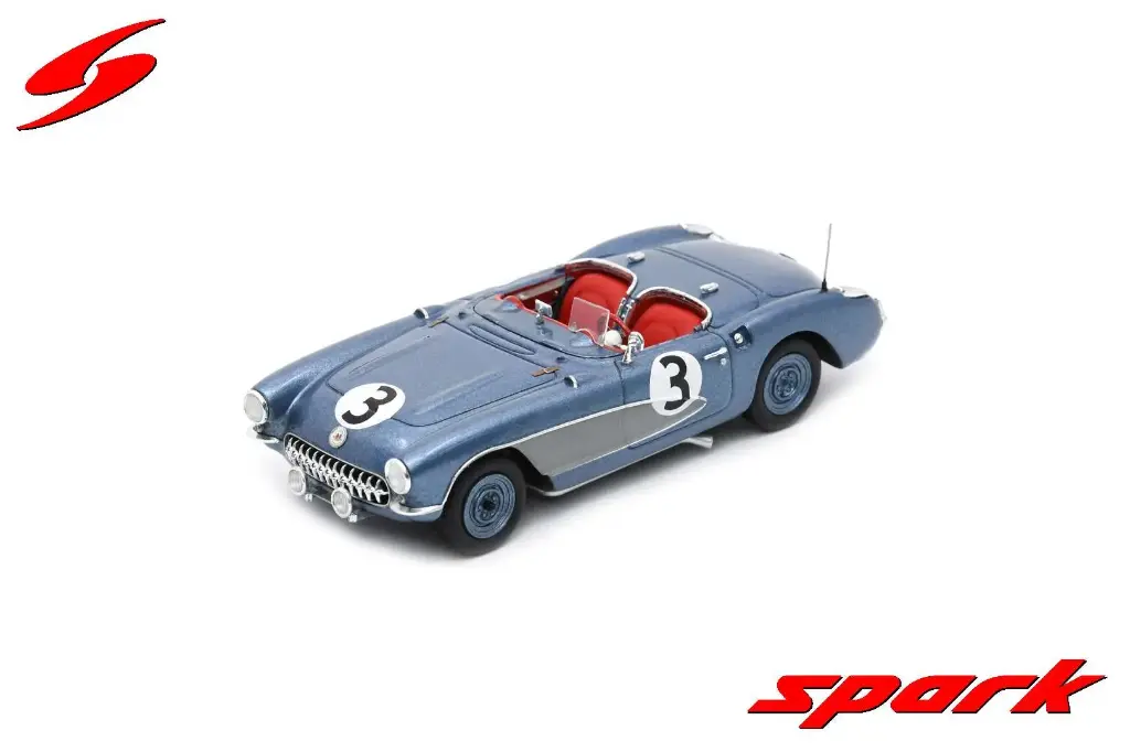 Spark model : Chevrolet Corvette C1 No.3 12H Sebring 1956 D. Davis - R. Gatz [1/43]